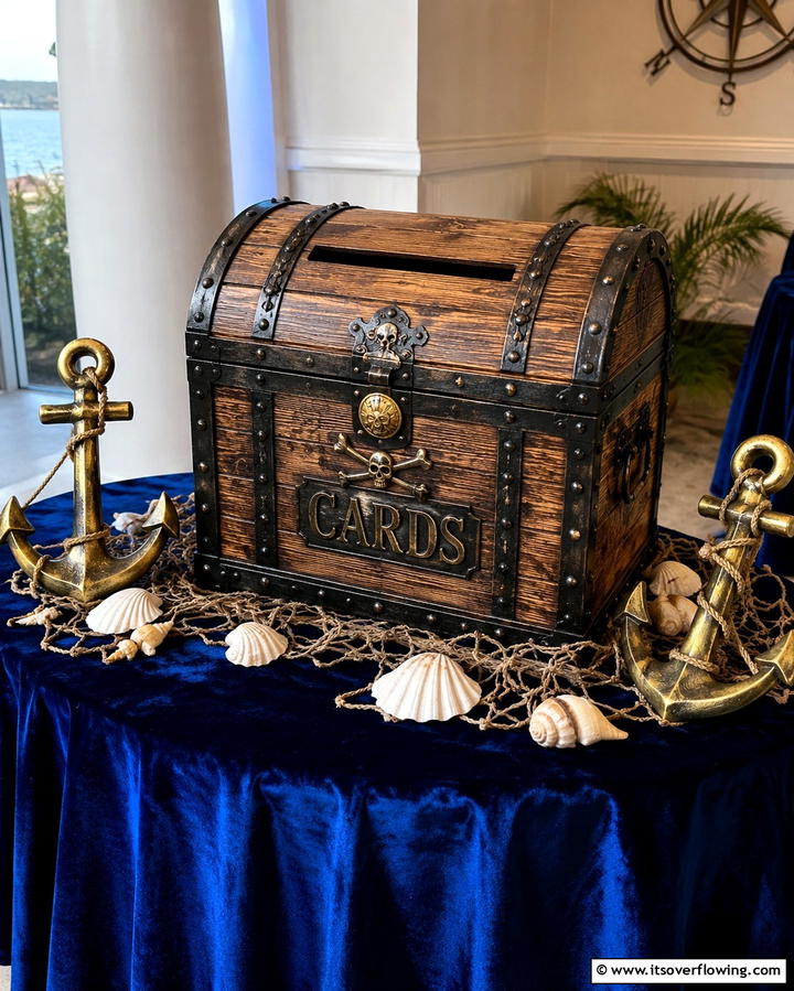 Treasure Chest Card BoxOne - 30 Creative Wedding Card Box Designs for Guests