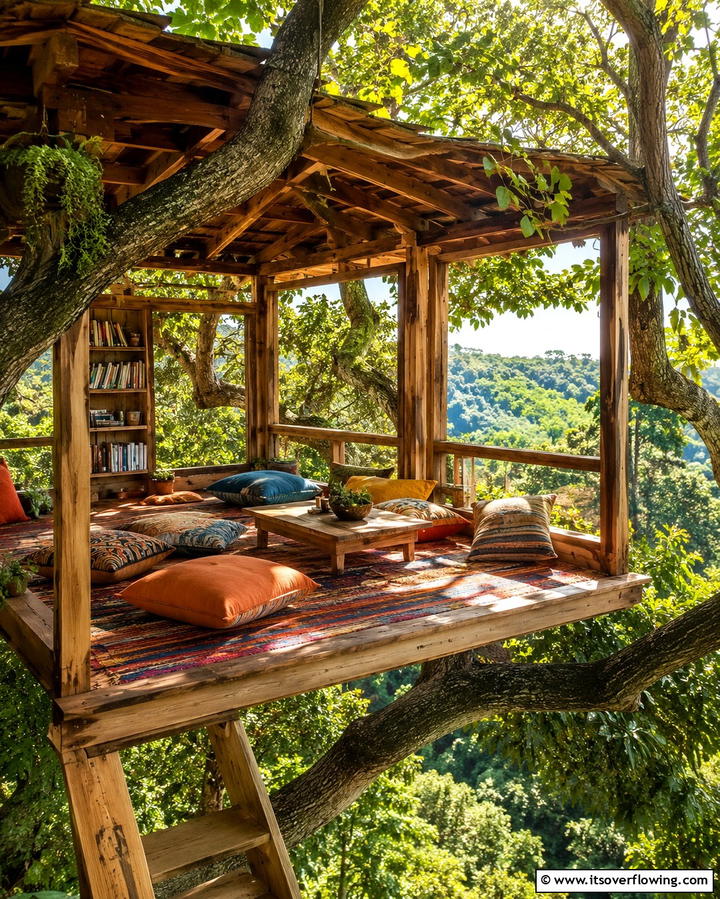 Treehouse Escape - 25 Outdoor Reading Nook Ideas for Relaxation