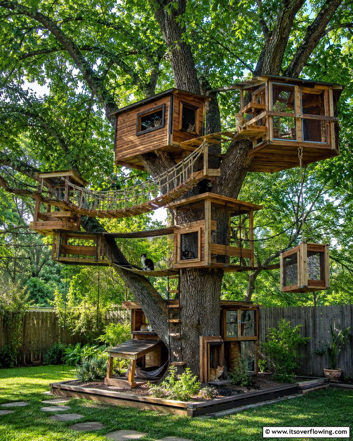Treehouse Inspired Catios - 25 Outdoor Catio Ideas for Your Feline Friends