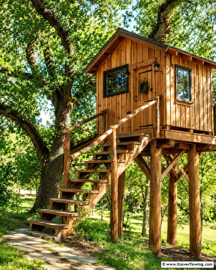 Treehouse Inspired Shed - 25 Wood Shed Ideas for Functional and Stylish Storage