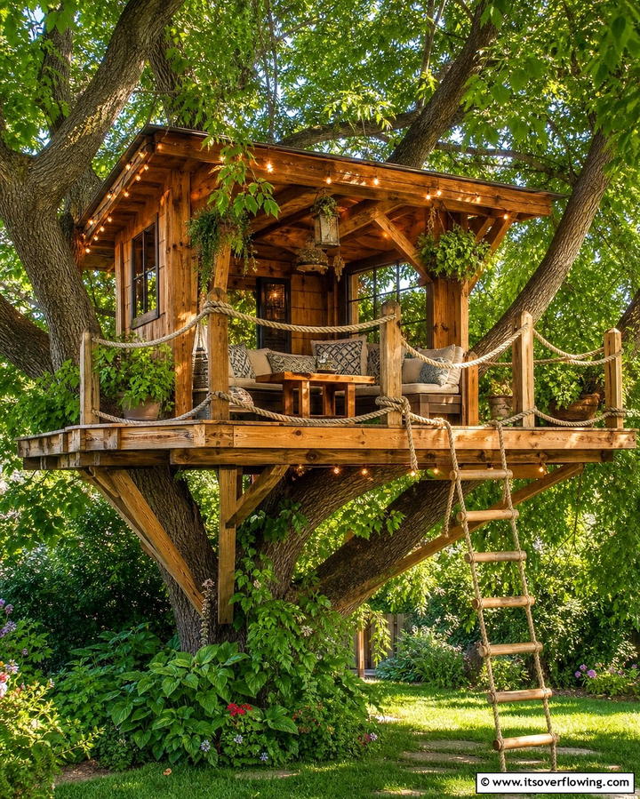 Treehouse or Fort - 25 Backyard Entertainment Ideas for Fun Gatherings