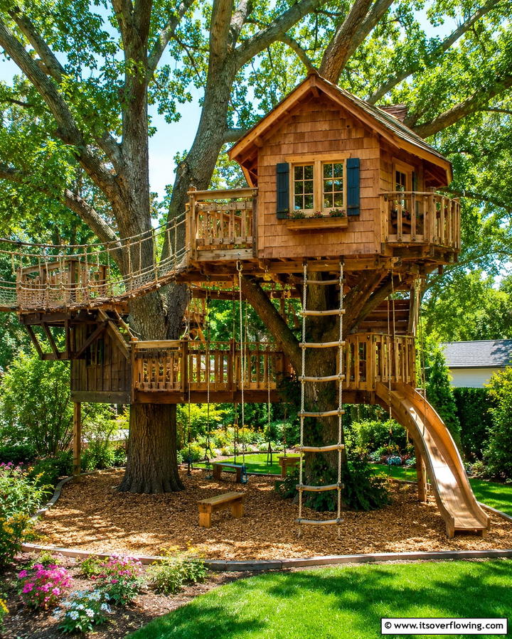Treehouse - 20 Stunning Large Backyard Ideas for Outdoor Living