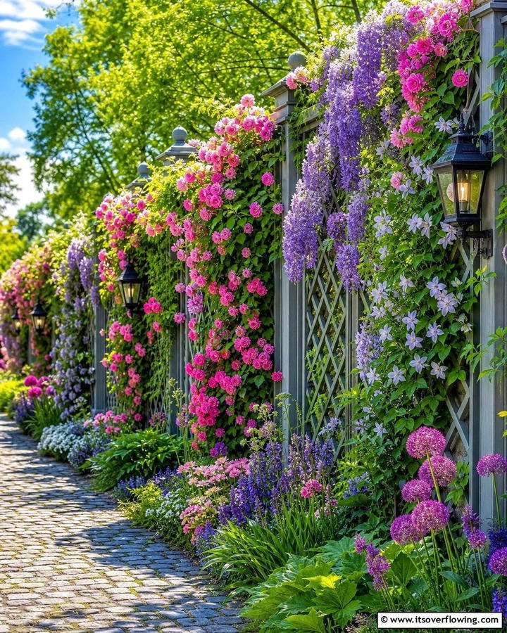 Trellis Style Lattice Fence - 20 Lattice Fence Ideas for a Stylish and Functional Garden