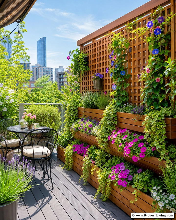 Trellis with Built In Planters - 20 Trellis Ideas for Privacy in Your Outdoor Space