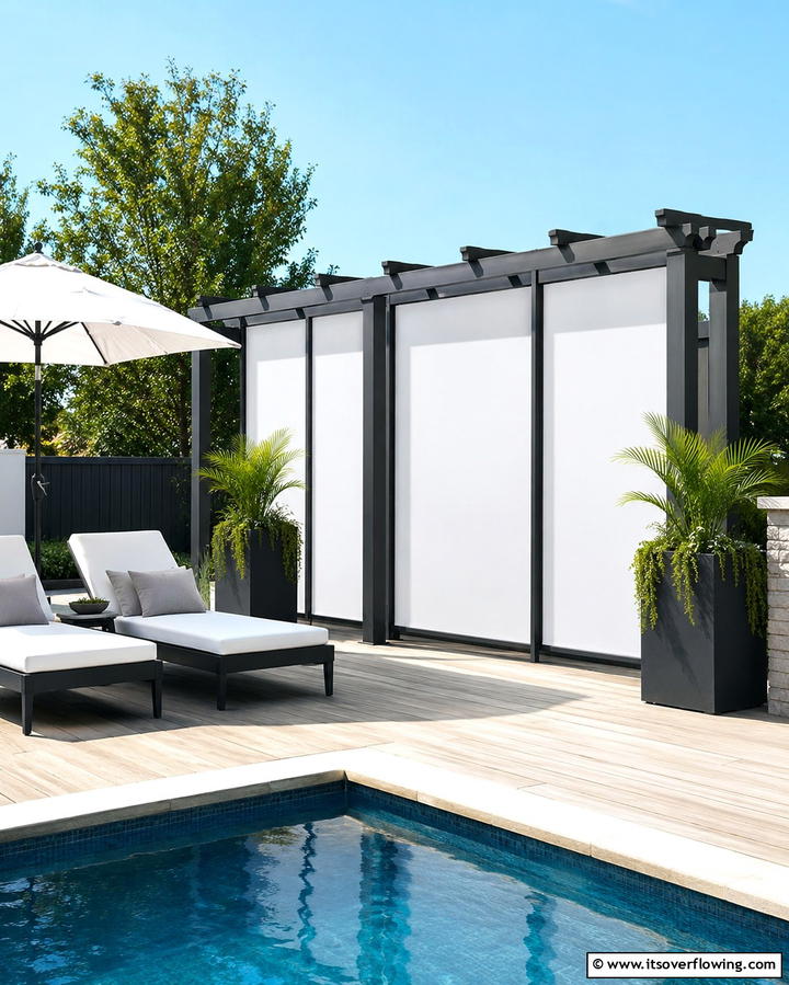 Trellis with Fabric Panels - 30 Cheap Ways to Block Neighbors View in Your Garden