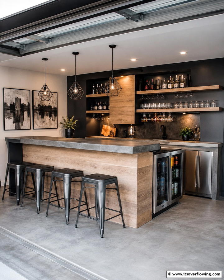 Trendy Garage Bar - 30 Garage Makeover Ideas to Transform Your Space