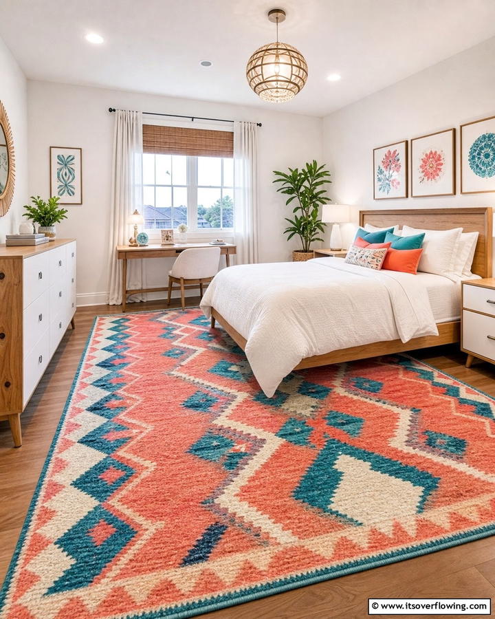 Trendy Rug Selections - 30 Tween Bedroom Ideas for Fun and Age-Appropriate Style