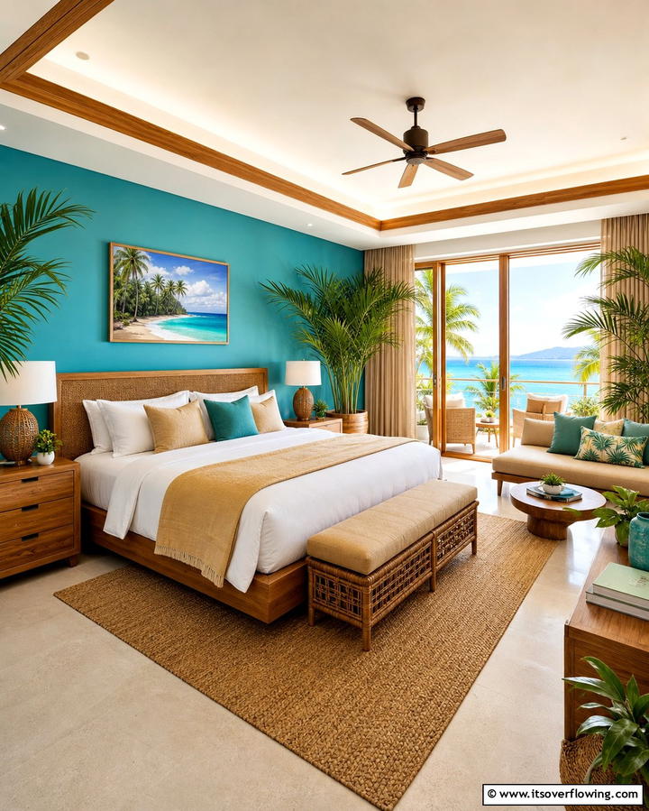 Tropical Beach Color Palette - 25 Ocean-themed Bedroom Ideas for a Serene and Relaxing Space