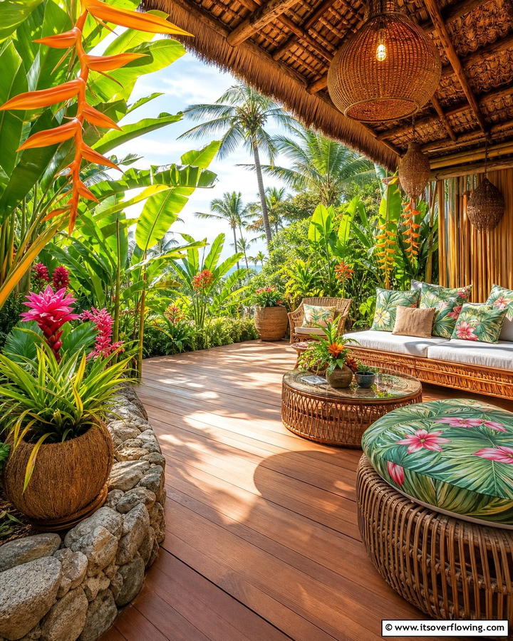 Tropical Escape Deck - 21 Patio Deck Designs to Elevate Your Outdoor Living Space
