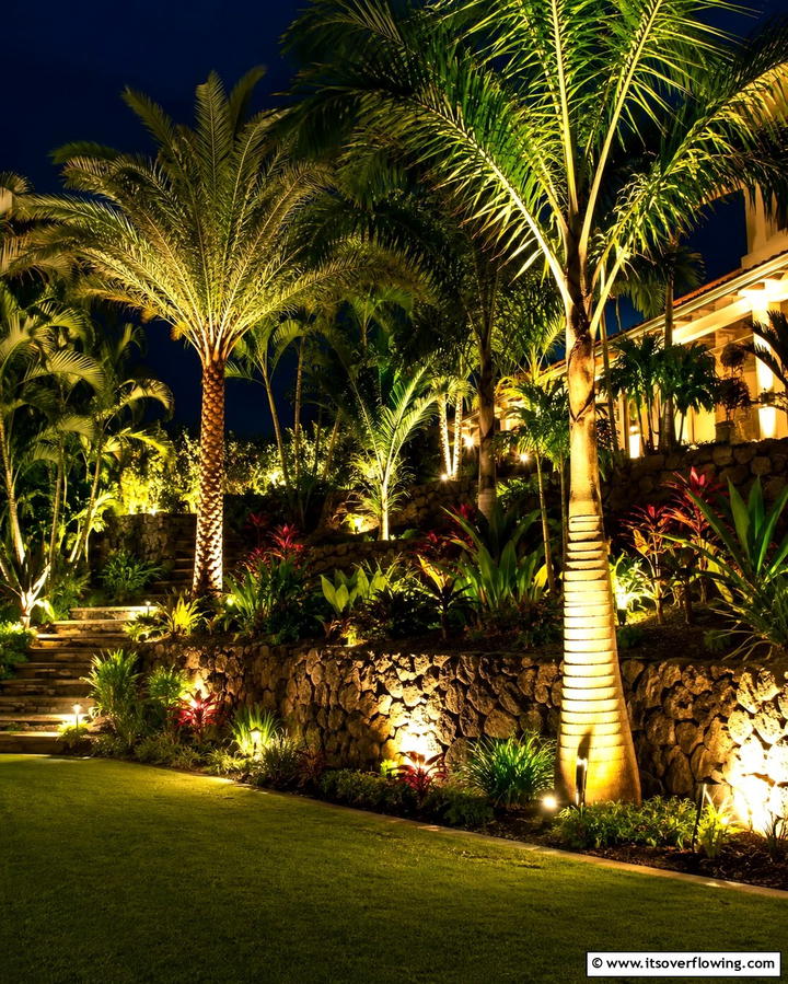 Tropical Garden Lighting - 25 Tropical Landscape Ideas for Your Outdoor Paradise