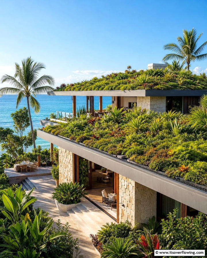 Tropical Green Oasis - 25 Houses With Green Roofs for Eco-Friendly Living