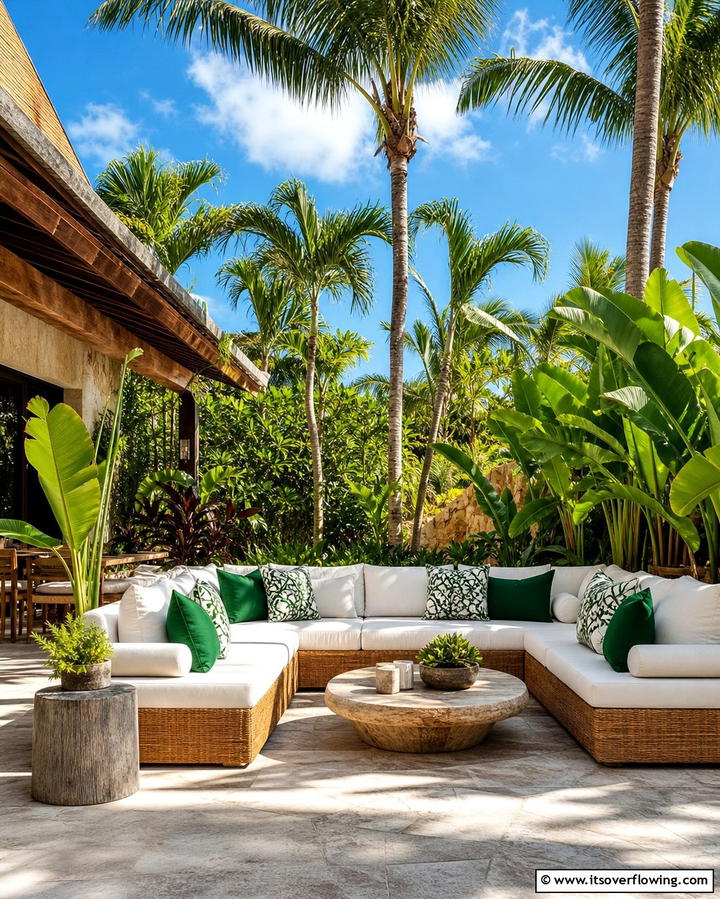 Tropical Lounge Areas - 25 Tropical Garden Ideas for a Lush Outdoor Oasis