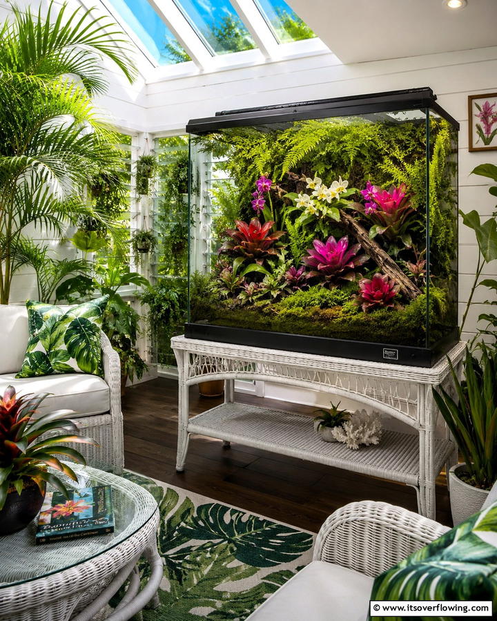 Tropical Mini Garden Terrarium - 30 Creative Terrarium Ideas for Indoor Gardening Enthusiasts