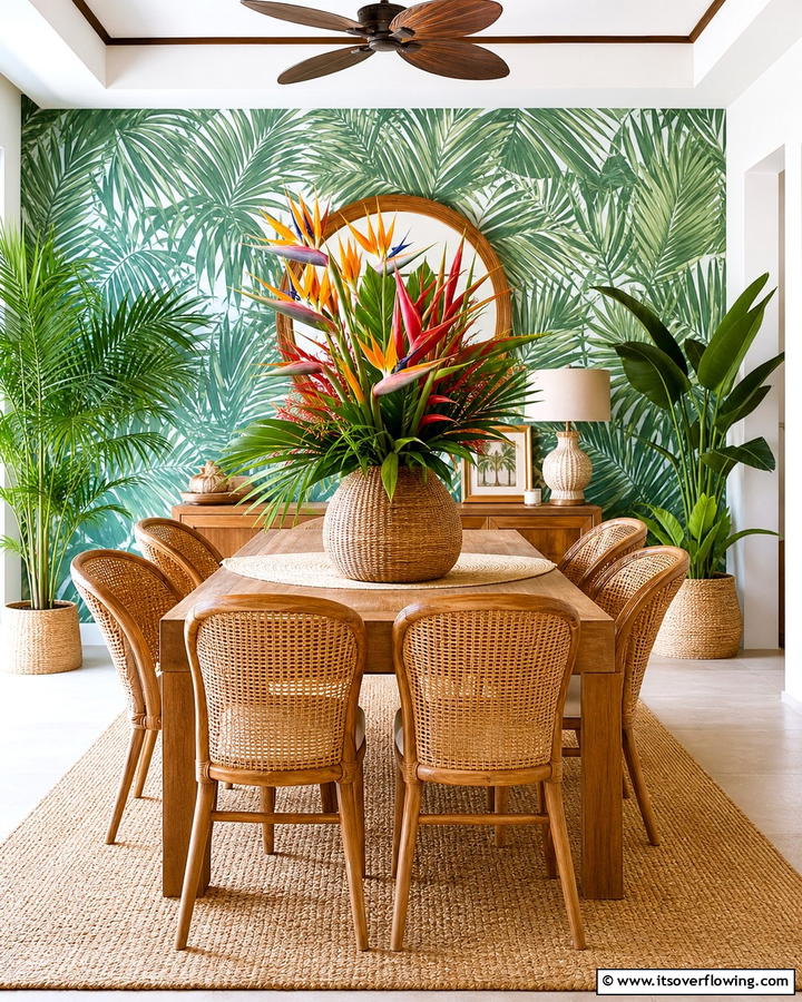 Tropical Paradise Arrangement - 21 Flower Centerpiece Ideas for Elegant Tablescapes