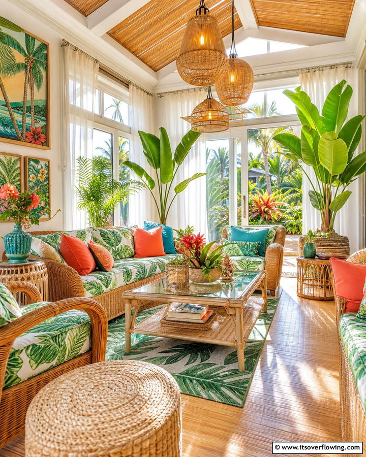 Tropical Paradise Flair - 21 Room Decorating Concepts for Personalized Interior Spaces