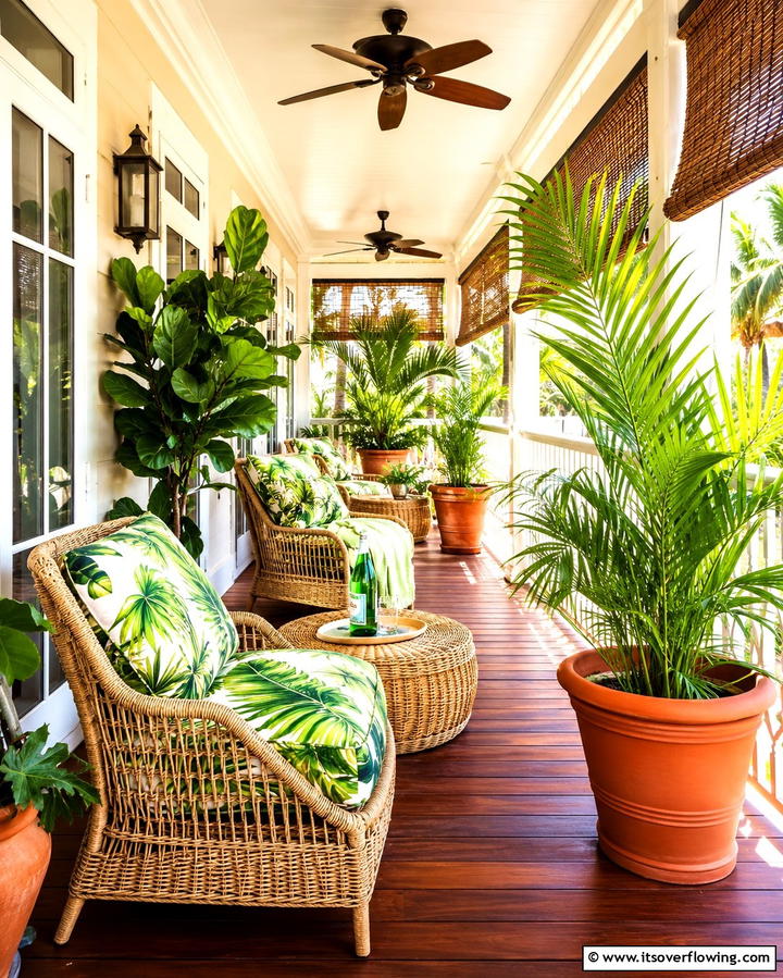Tropical Paradise Vibes - 25 Side Porch Ideas to Enhance Your Outdoor Living Space