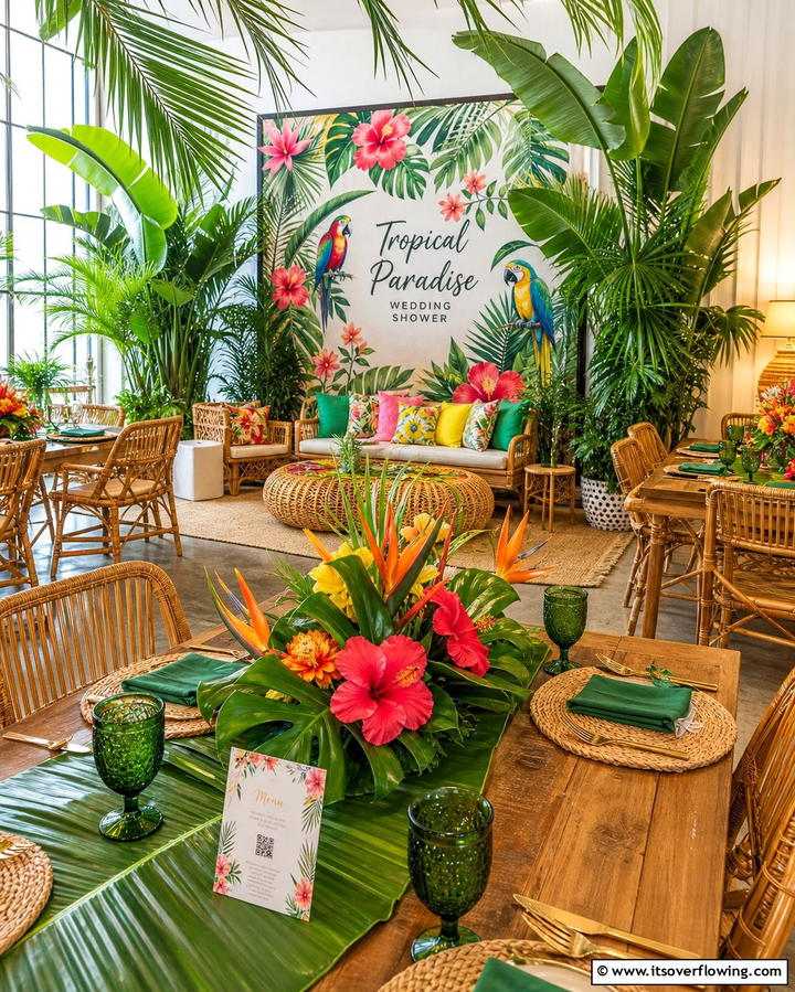 Tropical Paradise Wedding Shower - 21 Fun Wedding Shower Ideas to Celebrate the Couple