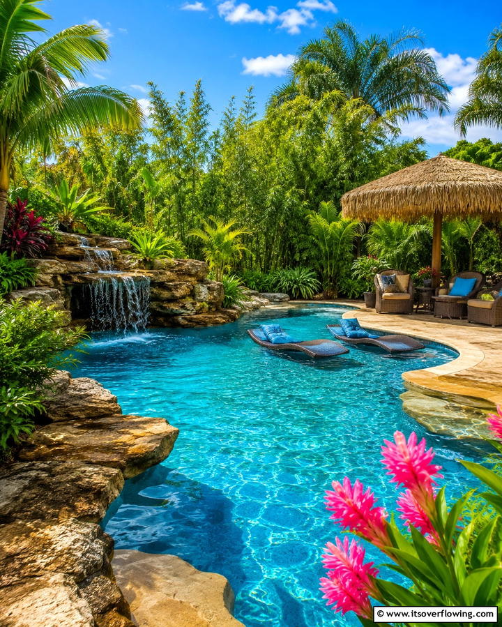 Tropical Pools for Ultimate Relaxation - 20 Tropical Backyard Ideas for a Lush Oasis