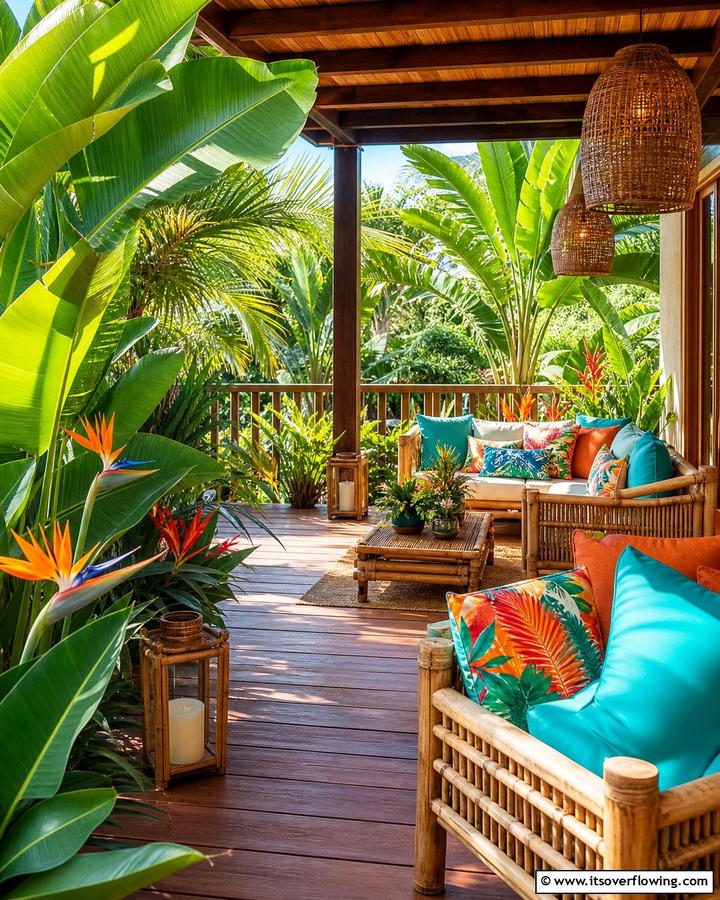 Tropical Themed Deck - 21 Backyard Deck Ideas to Elevate Your Outdoor Living Space