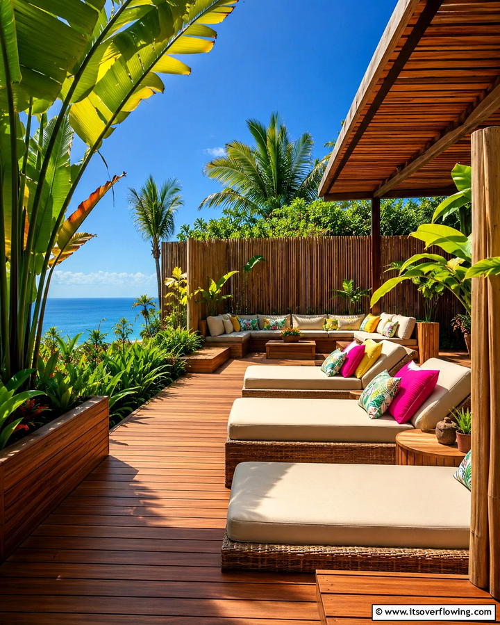 Tropical Themed Decks - 25 Wood Deck Ideas for Outdoor Living Spaces