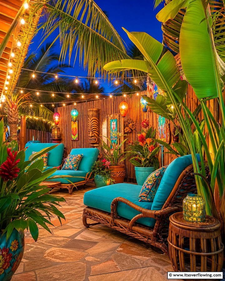 Tropical Vibes for Patios - 21 Patio String Light Arrangements for Magical Outdoor Ambiance