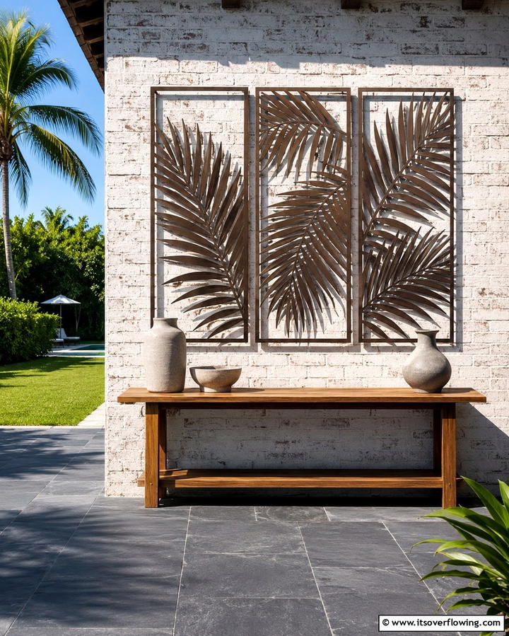 Tropical Wall Art - 25 Tropical Patio Ideas for a Relaxing Outdoor Oasis