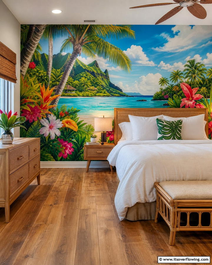 Tropical Wall Murals - 20 Hawaiian Interior Design Ideas for a Tropical Vibe