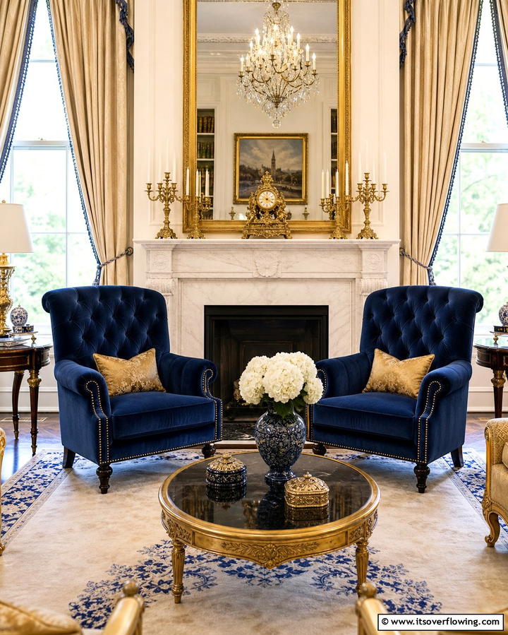 Tufted Chairs for Sophisticated Style - 25 Chairs in Front of Fireplace Ideas for Cozy Vibes