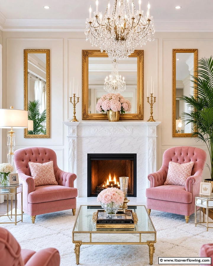 Tufted Chairs for a Touch of Elegance - 25 Chairs in Front of Fireplace Ideas for Cozy Vibes