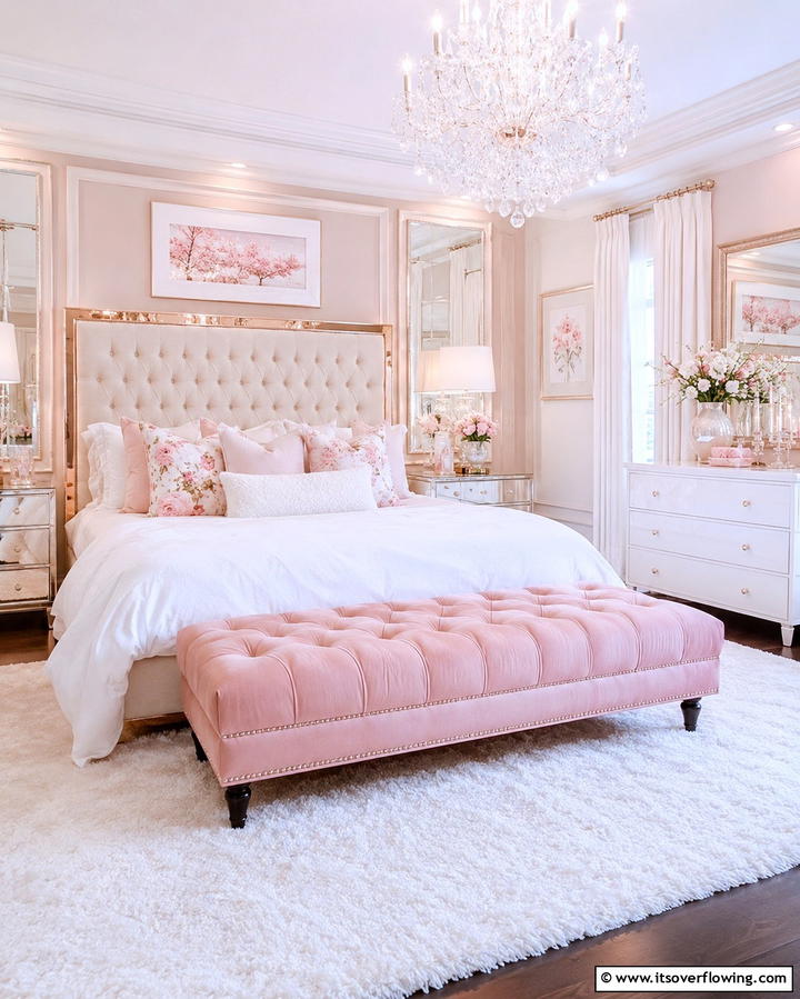 Tufted Velvet Bench - 25 Stunning Bedroom Bench Ideas for a Cozy Retreat