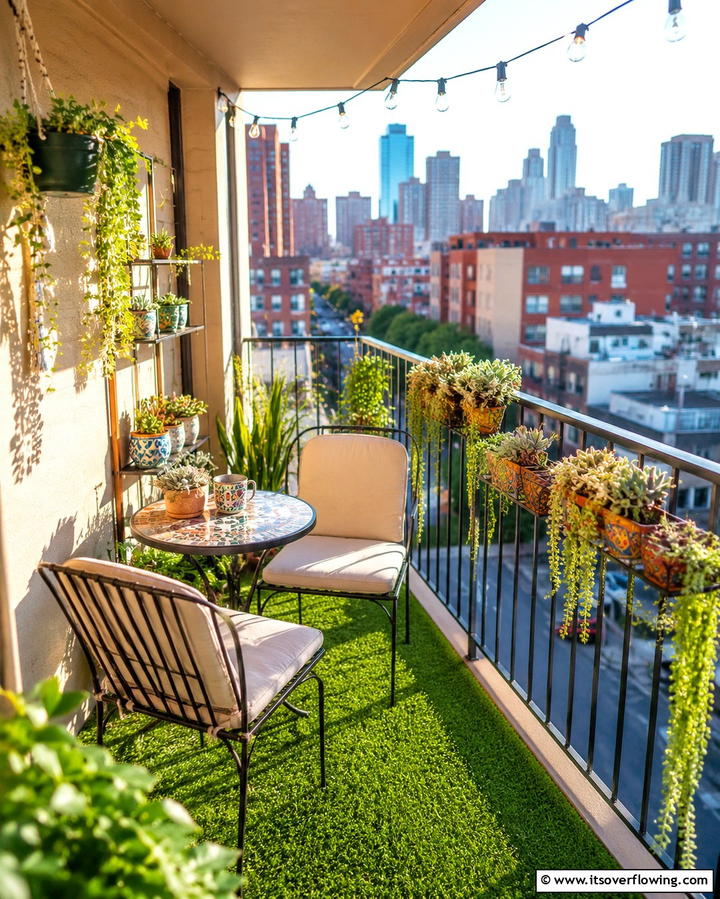 Turf Balcony Escape - 25 Backyard Turf Ideas for a Low-Maintenance Lawn
