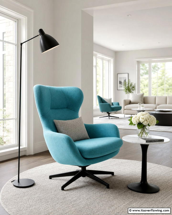 Turquoise Accent Chairs - 25 Turquoise Living Room Ideas for a Fresh Look