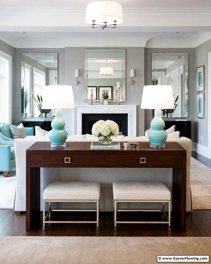 Turquoise Lamps - 25 Turquoise Living Room Ideas for a Fresh Look