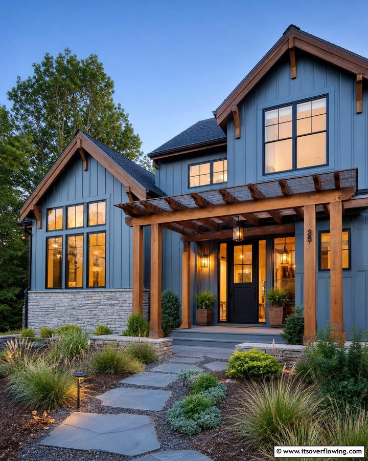 Twilight Blue Glow - 20 Midnight Blue and Dark Blue House Siding Colors