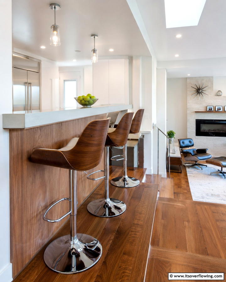 Two Tier Kitchen Island - 30 Modern Split Level Kitchen Design Concepts