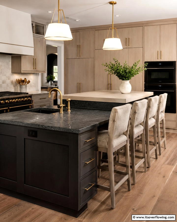 Two Tiered Island Design - 25 Kitchen Island Ideas With Seating for Functionality
