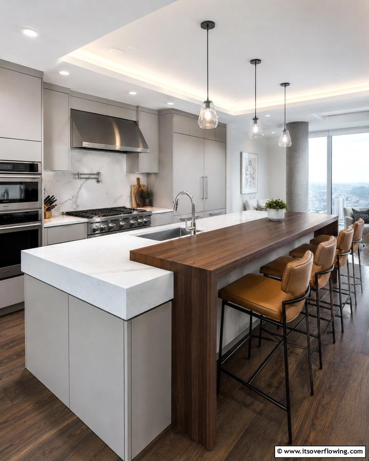 Two Tiered Kitchen Islands - 25 Small Kitchen Island Ideas for Compact Spaces
