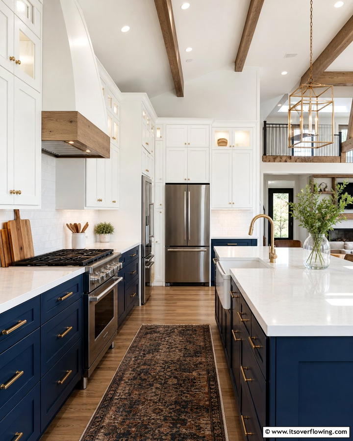 Two Tone Cabinets - 25 Barndominium Kitchen Ideas for a Rustic and Modern Space