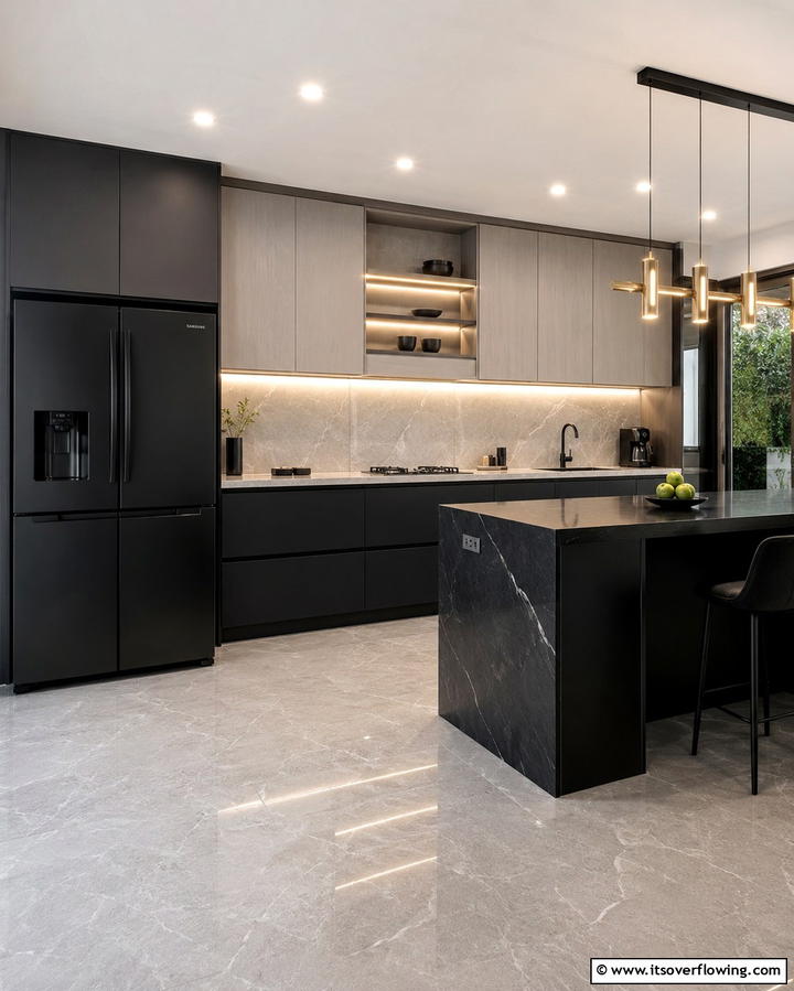 Two Tone Cabinets for a Bold Contrast - 25 Gray and Black Kitchen Ideas for a Modern Look