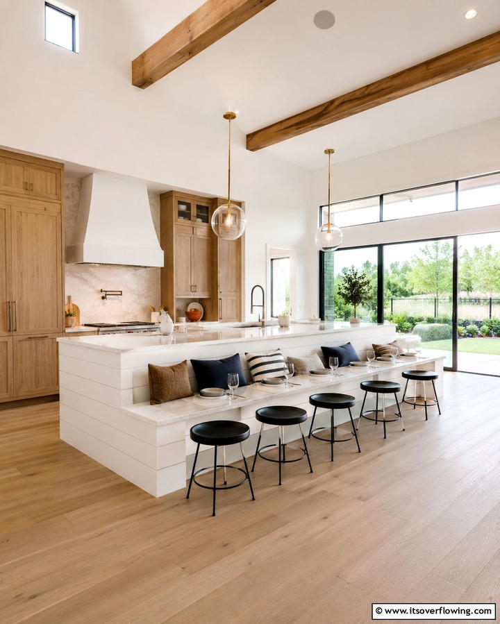 Two Tone Elegance - 25 Shiplap Kitchen Island Ideas for a Farmhouse Feel