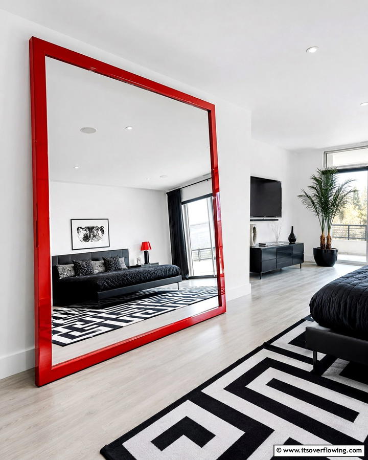 Two Tone Furniture - 25 Red Black and White Bedroom Ideas for a Bold Look