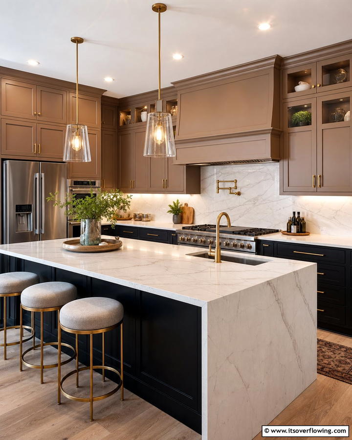 Two Tone Kitchen Cabinets - 25 Black and Brown Kitchen Ideas for a Bold Look
