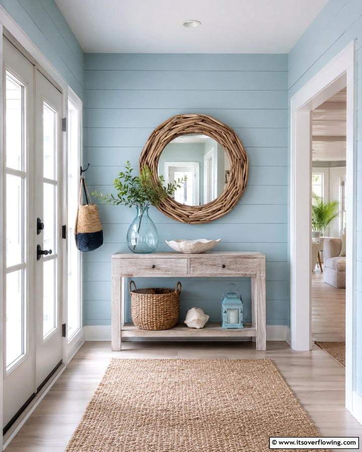 Two Tone Shiplap Walls - 25 Shiplap Wall Entryway Ideas for a Welcoming First Impression