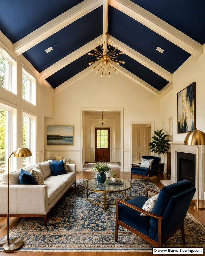 Two Tone Vaulted Ceilings - 25 Stunning Living Room Vaulted Ceiling Design Ideas