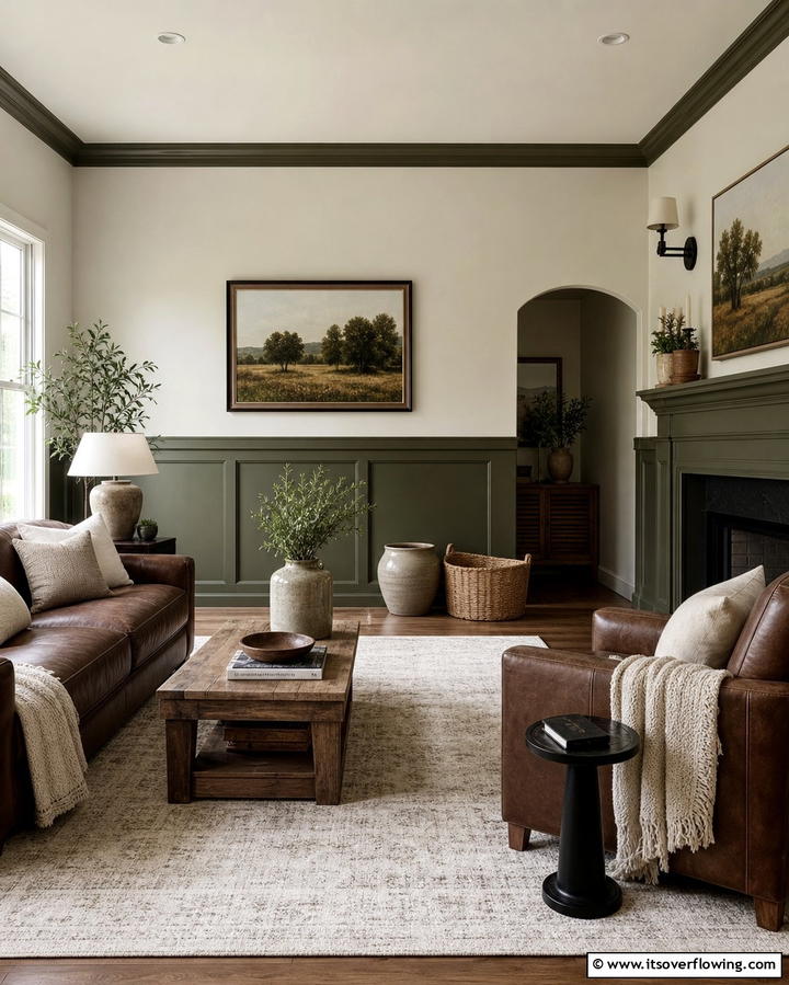 Two Tone Walls for Contrast - 25 Large Living Room Ideas for Spacious Comfort