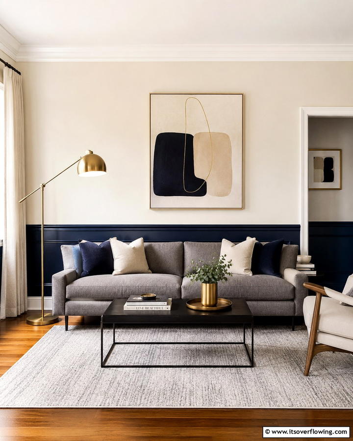 Two Tone Walls with Chair Rail - 30 Stylish Chair Rail Molding Ideas to Elevate Your Interiors