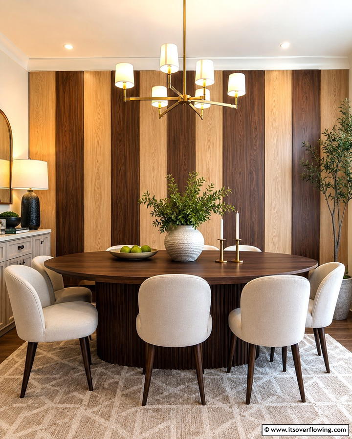 Two Tone Wood Panels - 25 Dining Room Wall Paneling Ideas for Elegance