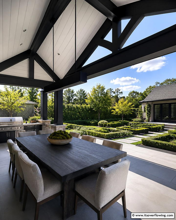 Two Toned Gable Roof Patio - 25 Gable Patio Roof Design Ideas for a Stylish Outdoor Space