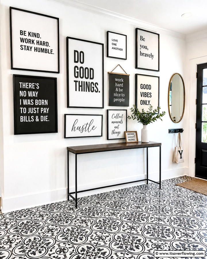 Typography Collage - 20 Wall Collage Ideas to Showcase Your Memories