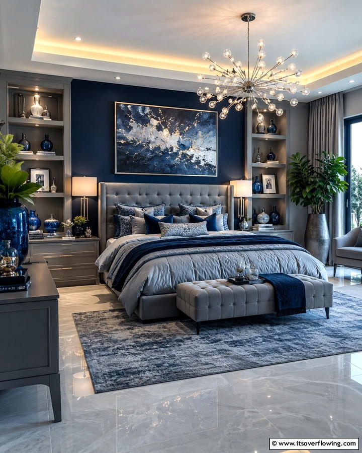 Ultimate Blue Grey Escape - 30 Calming Blue and Grey Bedroom Ideas for Relaxing Retreats
